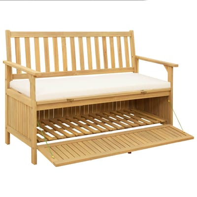 vidaXL - Opslagbank - 2 - -Seater - 120 - x - 63 - x - 84 - cm - Rechthoekig