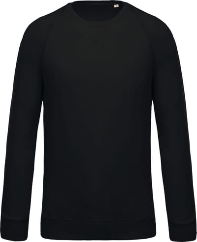 Biologische herensweater met ronde hals Kariban Zwart - S