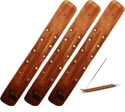 3x Maxenza Houten Wierrookhouders - Wierrookplankjes Handgemaakt Set