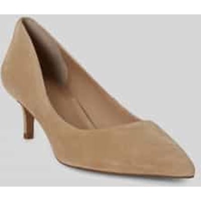 Pumps van echt suède