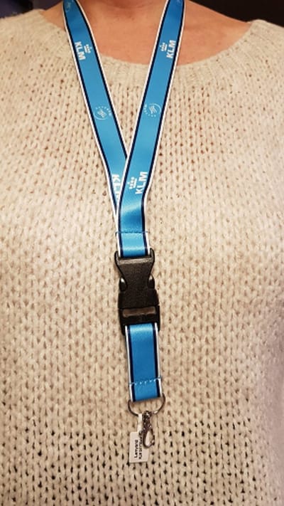 Keycord Lanyard KLM skyteam lichtblauw sleutelhanger
