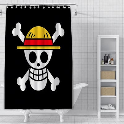 Douche Anime Voor L-Luffys Gordijn Waterdicht Polyester Stof Verf Kleurrijke Badgordijnen Huis Badkamer Decor Gordijn Met Haak YL90x180cm