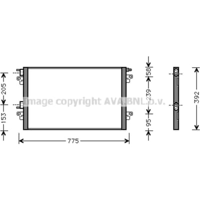 Airco condensor AVA COOLING RTA5366 AVA