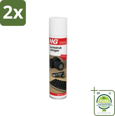 HG Luchtdrukreiniger Voor Alle Kiertjes & Gaatjes 400 ml - Voordeelverpakking - 2 stuks - Stofzuiger - Luchtreiniger
