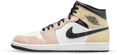 Jordan 1 Mid Oranje Wit - Limited Edition - Maat 44.5 - Doos zonder deksel
