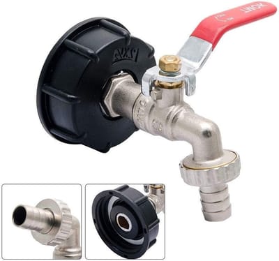 IBC Adapter voor Kraan - Messing Aansluiting, Chroom Geplateerd, Snelle Koppeling, 1/2 Inch Slangaansluiting, Regenwaterafvoer, Tuinaccessoires en Waterbeheer