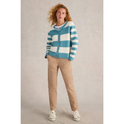 White Stuff Jana Cardi Blue Multi Größe: 8 | Leichte Jacken Outlet | Damen | Blau