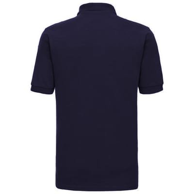 Russell Heren Ripple Collar & Manchet Poloshirt met korte mouwen (Franse marine)