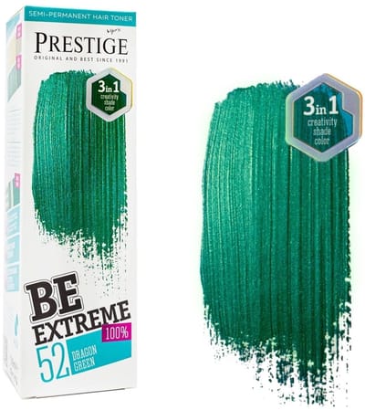 Prestige Dragon Green Groene Haarverf – Semi-Permanente Haarkleuring Groen – Milde formule zonder Ammoniak, PPD en Peroxide – 100ml
