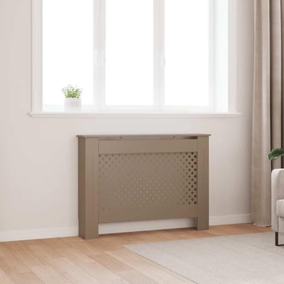 Radiatorbekleding - Verwarmingsomkasting - Woonkamer Decoratie - Modern Lamellen Design - 112 x 19 x 815 cm - Bruin