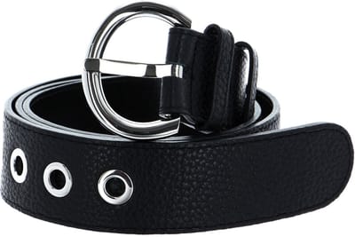 abro Leren Riem Leather Adria Eyelets Belt W80 Black / Nickel Zwart