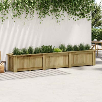 vidaXL - Plantenbak - verhoogd - 291x50x50 - cm - geïmpregneerd - grenenhout