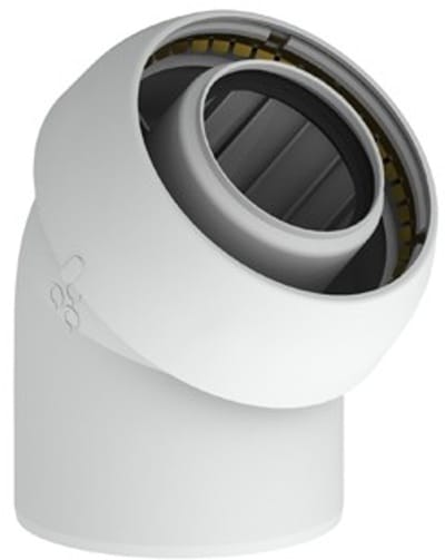 Burgerhout Easysafe bocht 60/100 45gr wit