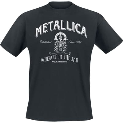Metallica T-shirt - Whiskey In The Jar - S tot 5XL - voor Mannen - zwart