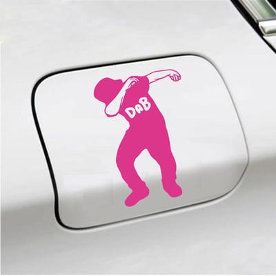 Bumpersticker - Dab - 15 X 10 - Roze