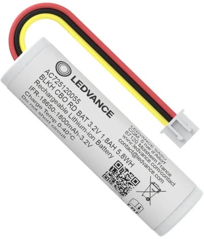 Ledvance Elektrisch Onderdeel | BULKHEAD COMBO ROUND BATTERY BAT 3.2V 1.8Ah 5.8Wh