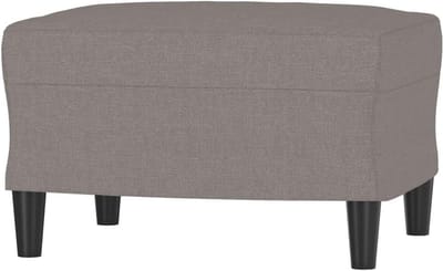 Voetenbank - Poef Hocker - Ontspannen Zitten - Stabiel Multiplex Frame - 60x50x41 cm - Taupe