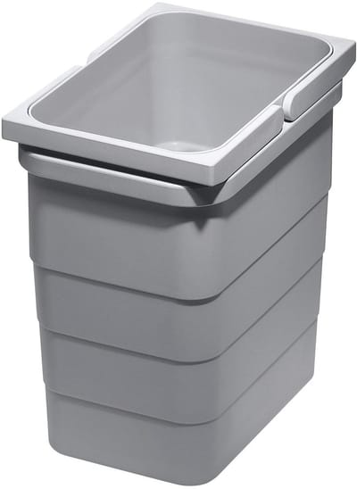 Ninka eins2vier Afvalbak 5,5 L 220 x 230 x 153 mm grijs aluminium