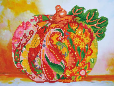 DIAMOND DOTZ DD10.015, Originele 5D Diamond Painting Set Pumpkin Rose Sparkle, Knutselpakket met 13800 Ronde Steentjes, Dotz voor Volwassenen, Hobbypakket ca. 52x39 cm voor Kinderen Vanaf 8 Jaar