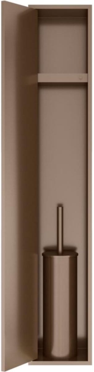 Hotbath &More PH60B inbouwnis en toiletborstelhouder 16x60x12,6cm tuscan bronze