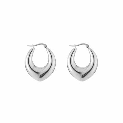 Bijoutheek Oorringen Hoop Egg Zilver