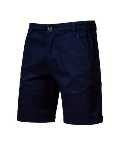 Livano Korte Broek Heren - Golfbroek - Spijkerbroek - met Zakken - Volwassenen - Jongens - Shorts - Marineblauw - Maat S