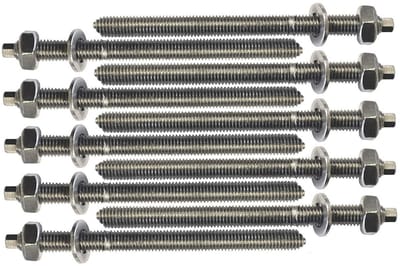 Chemische Ankerstangen M8 x 110 mm RVS A4 - Met EU-Goedkeuring - Set van 10 Stuks