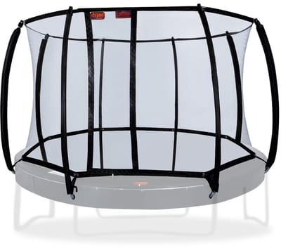 Avyna trampoline veiligheidsnet rond Ø365 cm (12) - Zwart - Gebogen palen - Royal Class