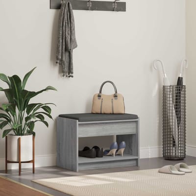 vidaXL - Hallenbank - Grijze - Sonoma - 63 - x - 38 - x - 45 - cm