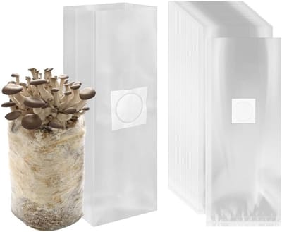 50 Stuks Paddenstoelen Kweekzakken 18x35cm met Filter voor Eenvoudige Teelt van Paddenstoelen en Granen