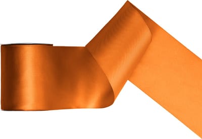 Satijn lint 100mm breed warm oranje, rol 25 meter - hobbylint - sierlint - cadeaulint - satin ribbon