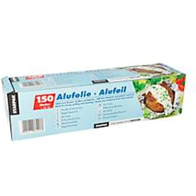 Aluminiumfolie Papstar, l. 300 mm x L 150 m, dikte 14 µ, grote rol