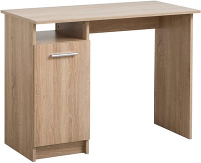 Bureau met Lades - Werktafel Kantoor - Thuiswerken Studeren - Ruime Opbergvakken - 100 x 50 cm - Bruin