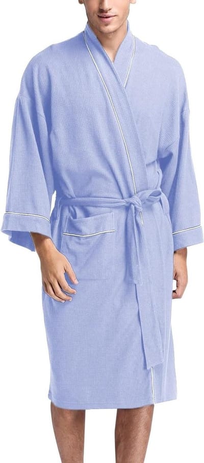 Herendeken Kimono - Badjas Wafel - Ontspannen Thuis - Lichtgewicht Ademend - Lange Mouw - Effen