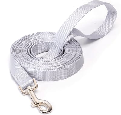 Nobleza Hondenriem 5 meter - Oefenlijn met handvat - Honden sleeplijn 5 meter - Trainingsriem - Grijs