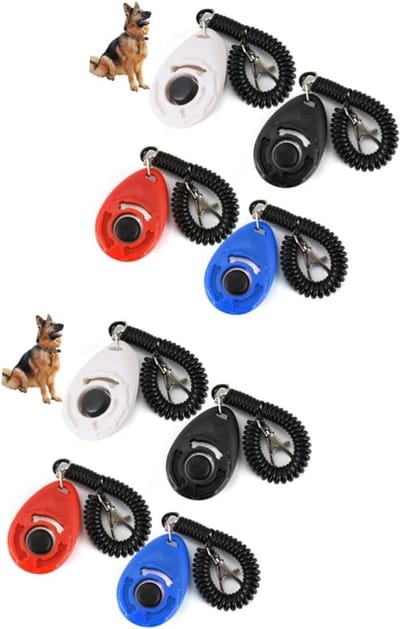 Huisdier Trainingsclickers - Hond Clicker - Huisdier Training - Luid Klik Geluid - 8 Stuks - Mix Kleuren