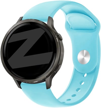 Bandz Siliconen sport 'Deluxe' bandje geschikt voor Garmin Vivoactive 4s / Vivomove 3s / Venu 4 - 41mm / Venu 3s / Venu 2s / Forerunner 265s / Forerunner 255s - Lichtblauw