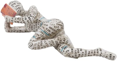 aladdien - Beeldje Lezende Vrouw - Creatieve Hars Sculptuur - Moderne Abstracte Kunst - Home Office Decoratie - Uniek Ornament - Geschikt voor Alle ...