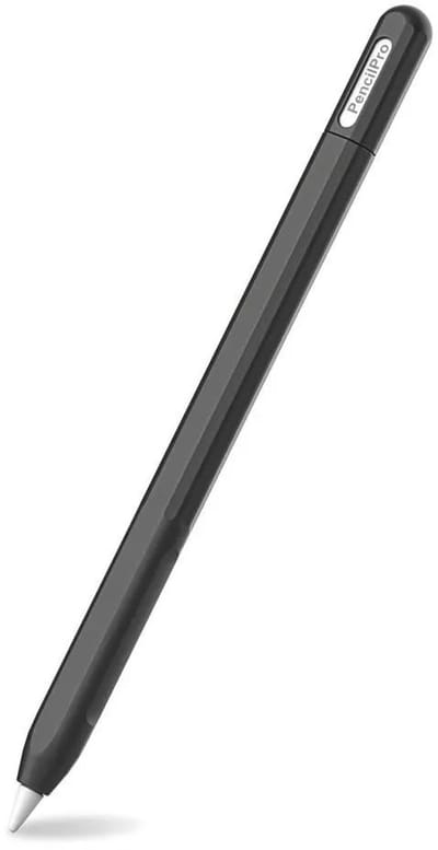 DrPhone PencilArmor – Siliconen Beschermcase – Anti-Slip Grip – Schokbestendig – Dun Design – Compatibel Met Apple Pencil Pro - Zwart