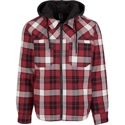 Brandit Tussenseizoensjas - Heavy Twill Jacket - S tot M - voor Mannen - rood-zwart