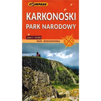 Karkonoski Nationaal Park 1:35.000. Gelimineerde Zakkaart. Kompas