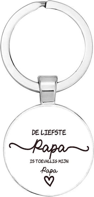 Akyol - De liefste papa Sleutelhanger - liefde - de liefste papa - familielid - cadeautje voor papa - familie - beste ooit - cadeau - verjaardag - kado - geschenk - gift - verrassing - liefste ooit - vaderdag - 2,5 x 2,5 CM