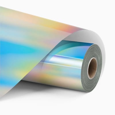 LOKLiK Zelfklevende Vinyl Holografisch - Iriserend zilver - 30,5 x 90 cm