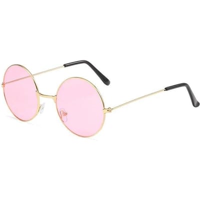 Retro Kleine Ronde Hippie Zonnebril Mode Cirkel Metalen Frame Zonnebril Disco Party Candy Kleur Lens Brillen voor Vrouwen Mannen
