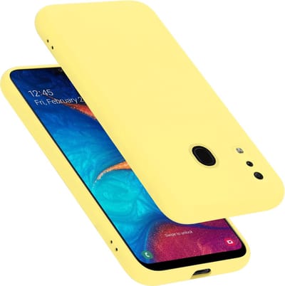 Cadorabo Hoesje geschikt voor Samsung Galaxy A20 / A30 / M10s in LIQUID GEEL - Beschermhoes gemaakt van flexibel TPU silicone Case Cover