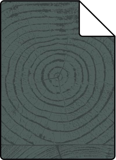 Proefstaal Origin Wallcoverings behang dwarsdoorsnede boomstam smaragd groen - 26,5 x 21 cm - 347549-S
