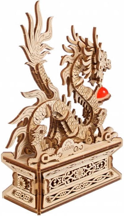 UGEARS 3D Modelbouw - Houten Draak - Mechanisch Bouwpakket Hout - Educatief Speelgoed