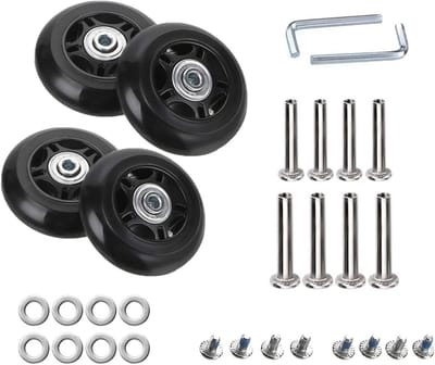 Kofferwielen set van 4 - 60 mm x 18 mm rubberen reservewielen voor bagage