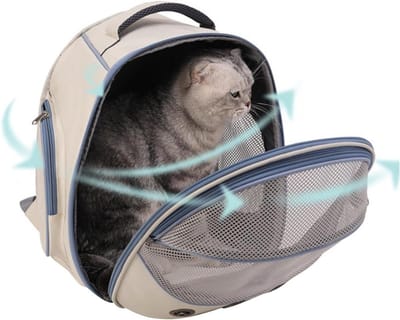 Draagrugzak voor huisdieren - Comfortabele draagtas - Veilig transport - Ademend en krasbestendig - 42 x 31 x 10 cm