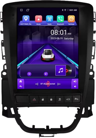 Autoradio met bluetooth - Carplay - Voor Opel Astra J / Vauxhall / Buick Verano (2009-2015) - Geschikt voor Apple en Android - Stereo - Navigatie - Navigatiesysteem auto - 1GB 16GB